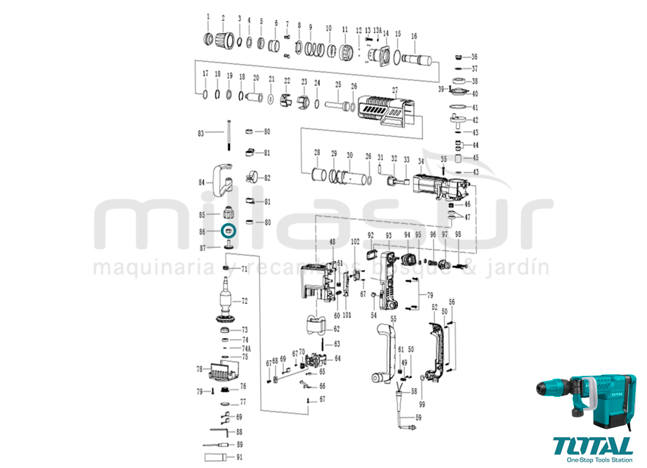 TUERCA METRICA M8 X 6.4mm TH215002 ( 86)